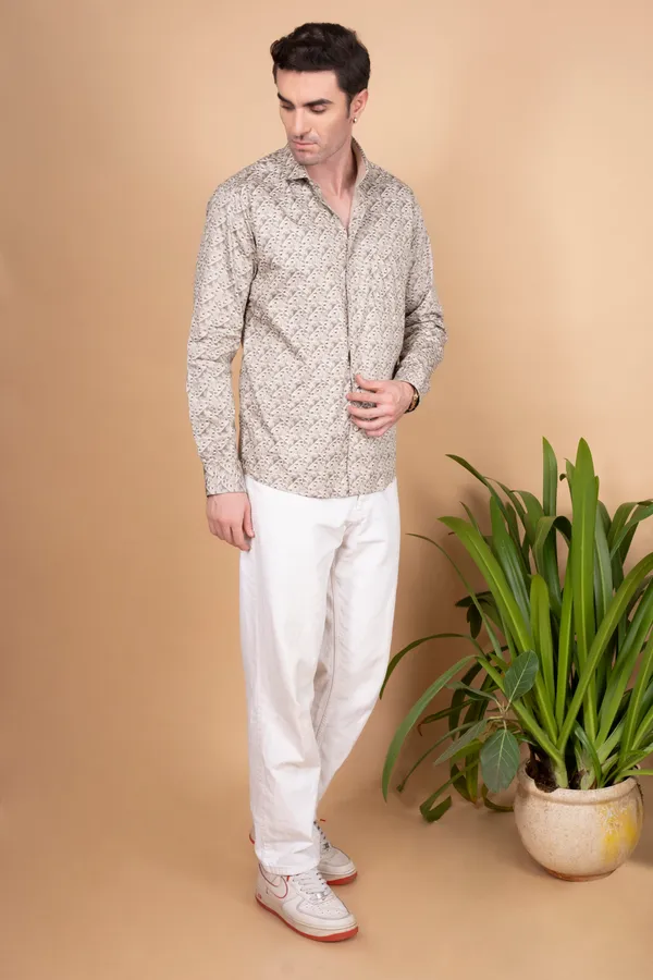 Beige_Giza_Cotton_Printed_Slim_Fit_Shirts_For_Men