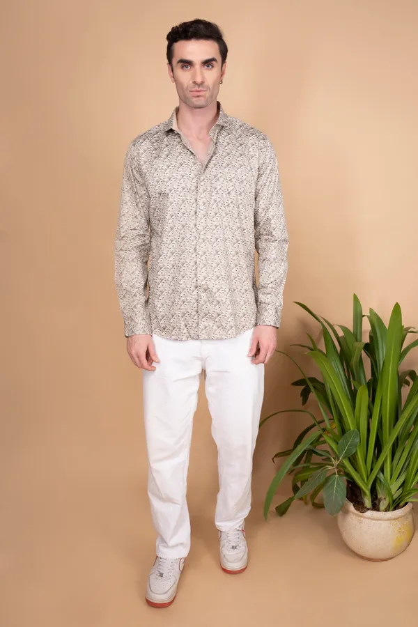 Beige_Giza_Cotton_Printed_Slim_Fit_Shirts_For_Men