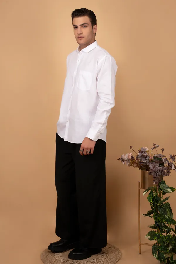 White_Premium_Linen_Cutway_Collar_Full_Sleeves_Shirts_For_Men