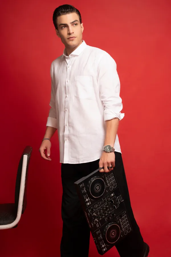 White_Premium_Linen_Cutway_Collar_Full_Sleeves_Shirts_For_Men