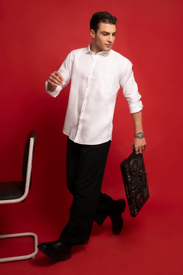 White_Premium_Linen_Cutway_Collar_Full_Sleeves_Shirts_For_Men