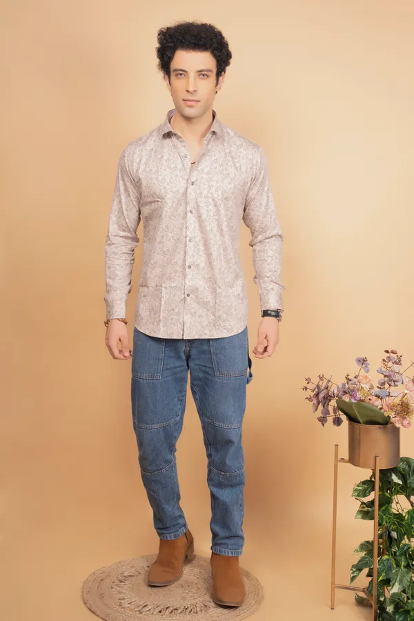 Dark_Beige_Giza_Cotton_Printed_Slim_Fit_Shirts_For_Men