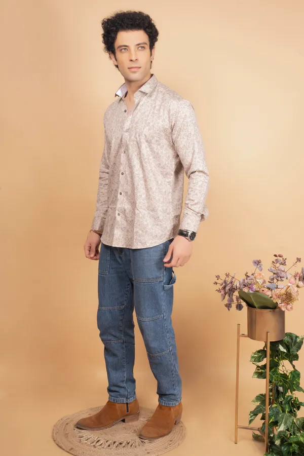 Dark_Beige_Giza_Cotton_Printed_Slim_Fit_Shirts_For_Men