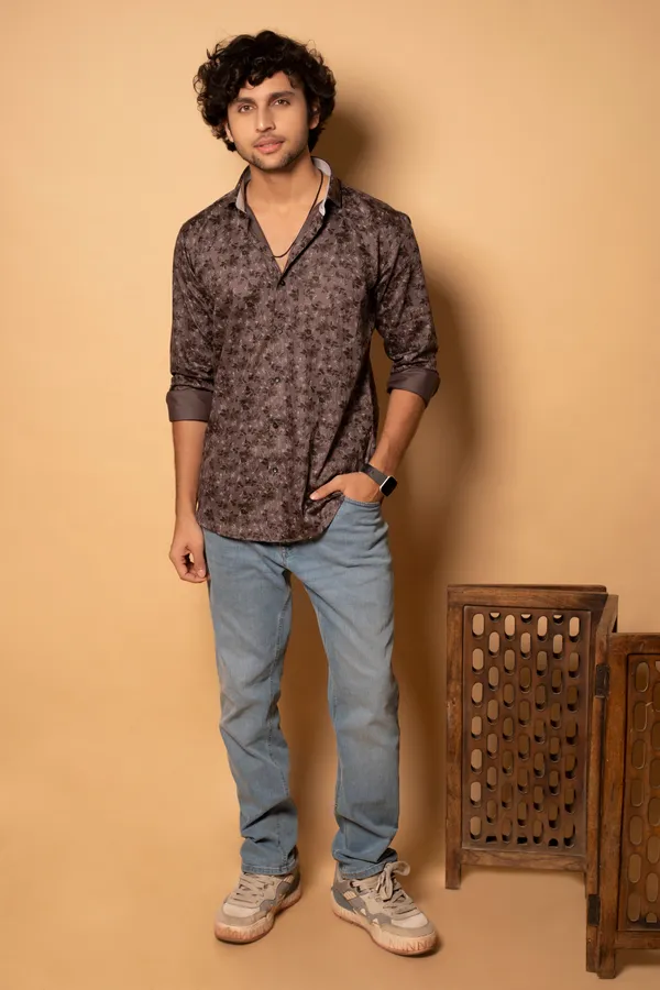 Dark_Brown_Giza_Cotton_Printed_Slim_Fit_Shirts_For_Men