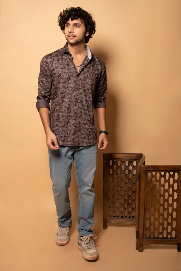 Dark_Brown_Giza_Cotton_Printed_Slim_Fit_Shirts_For_Men