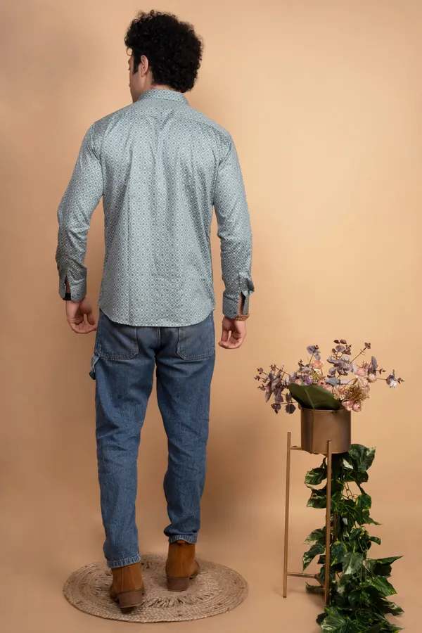 Green_Giza_Cotton_Printed_Slim_Fit_Shirts_For_Men
