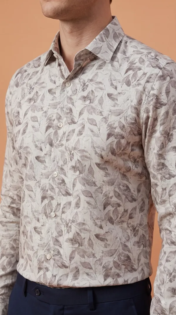 White_&_Pink_Giza_Cotton_Printed_Slim_Fit_Shirts_For_Men