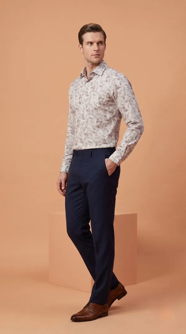 White_&_Pink_Giza_Cotton_Printed_Slim_Fit_Shirts_For_Men