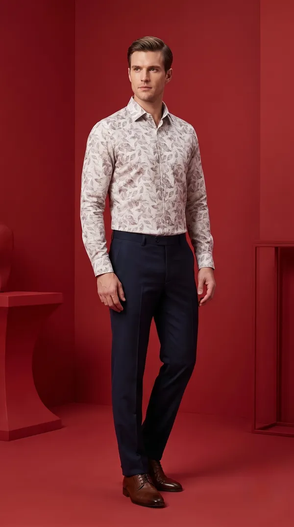 White_&_Pink_Giza_Cotton_Printed_Slim_Fit_Shirts_For_Men
