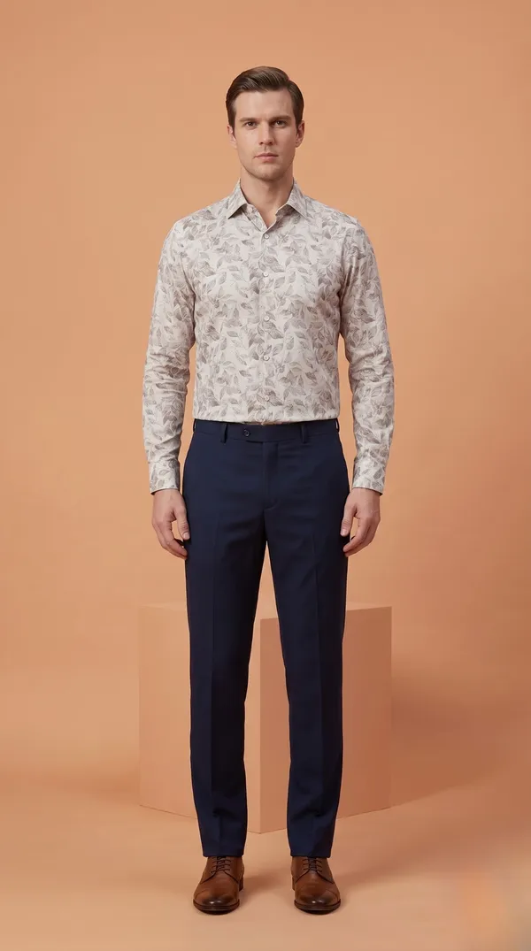 White_&_Pink_Giza_Cotton_Printed_Slim_Fit_Shirts_For_Men