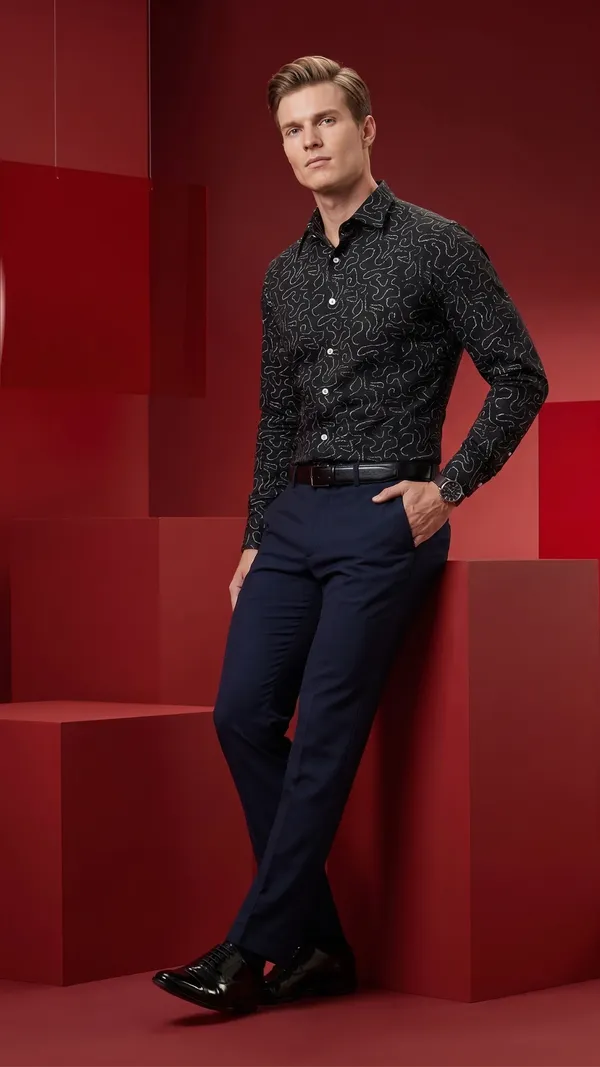 Black_&_White_Giza_Cotton_Printed_Slim_Fit_Shirts_For_Men