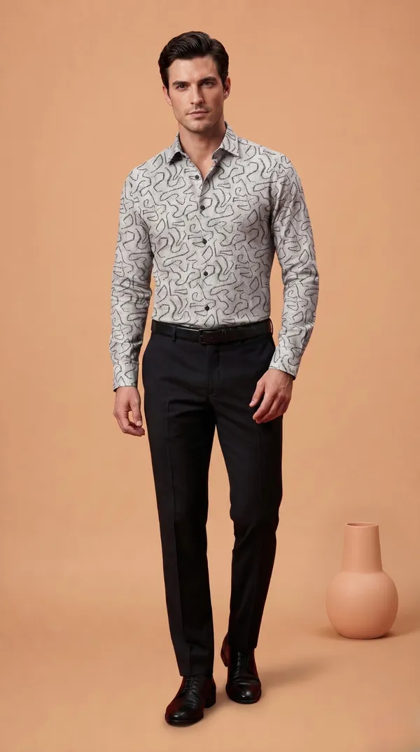 White_&_Black_Giza_Cotton_Printed_Slim_Fit_Shirts_For_Men