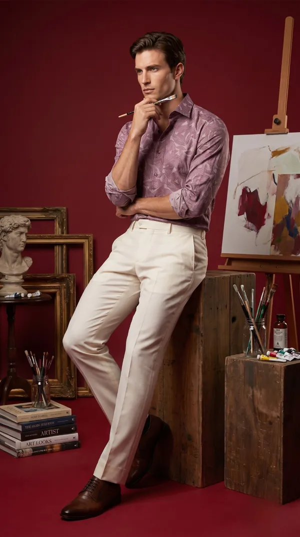 Pink_Giza_Cotton_Printed_Slim_Fit_Shirts_For_Men