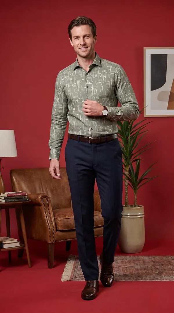 Green_Giza_Cotton_Printed_Slim_Fit_Shirts_For_Men