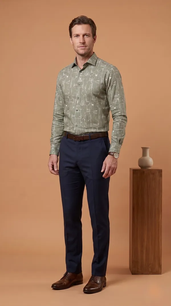 Green_Giza_Cotton_Printed_Slim_Fit_Shirts_For_Men