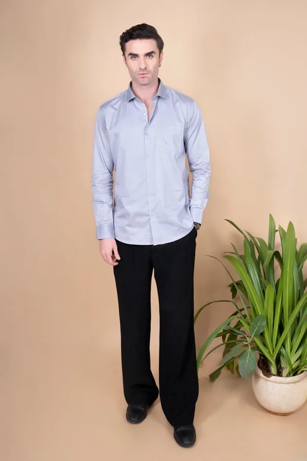 Light_Grey_Cotton_Cutway_Collar_Full_Sleeves_Shirts_For_Men