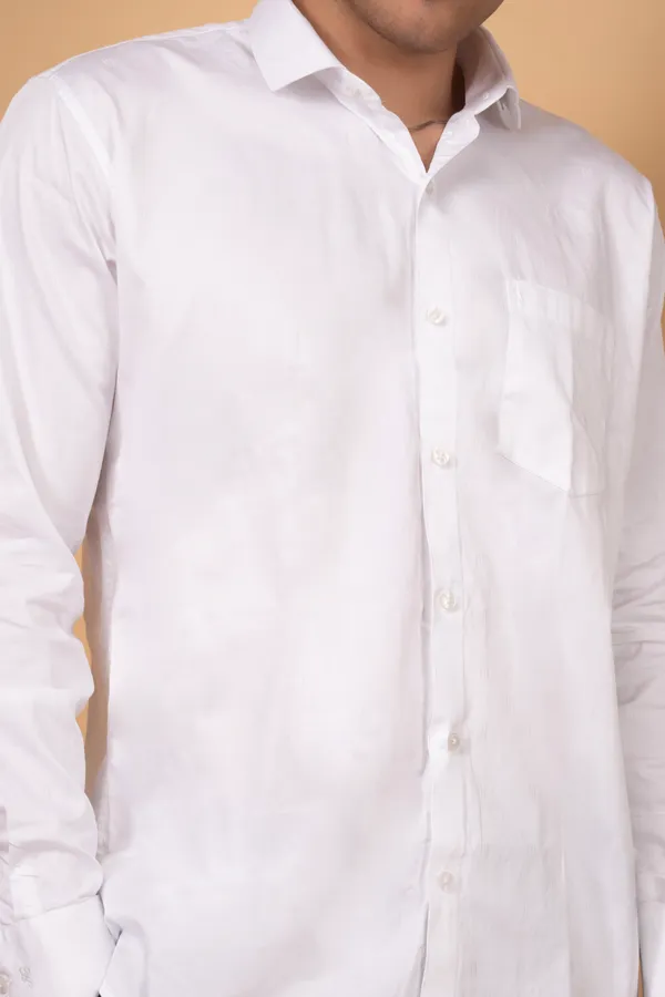 White_Premium_Giza_Cutway_Collar_Full_Sleeves_Shirts_For_Men