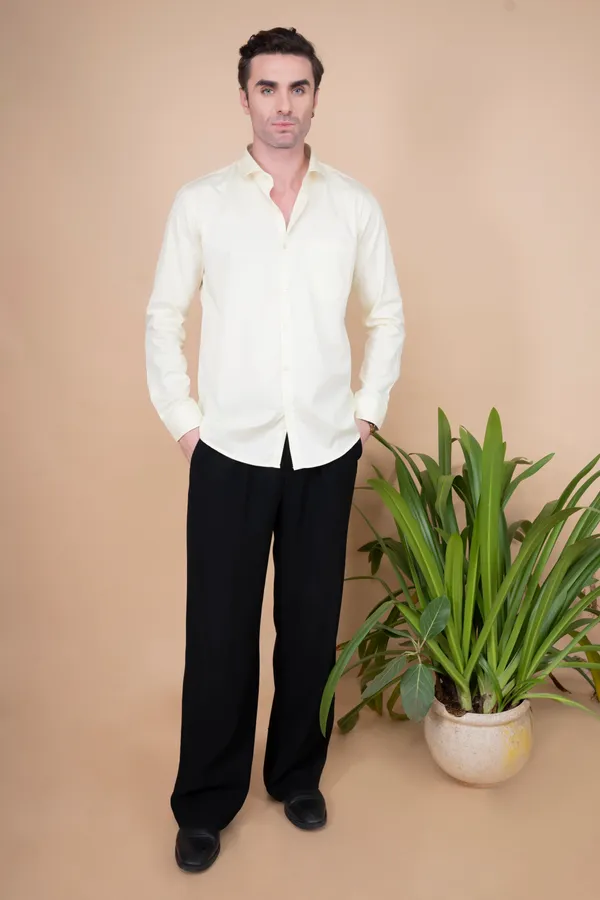 Light_Yellow_Cotton_Cutway_Collar_Full_Sleeves_Shirts_For_Men