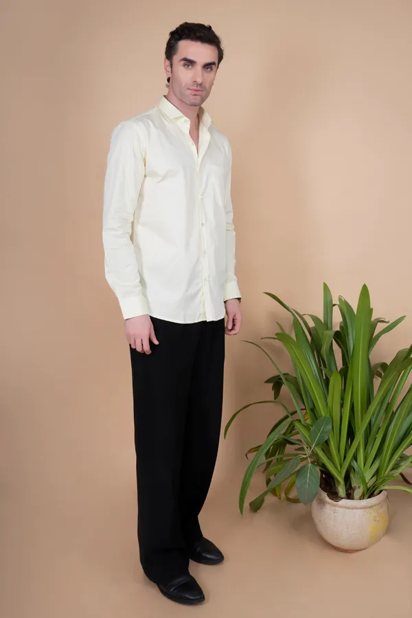 Light_Yellow_Cotton_Cutway_Collar_Full_Sleeves_Shirts_For_Men