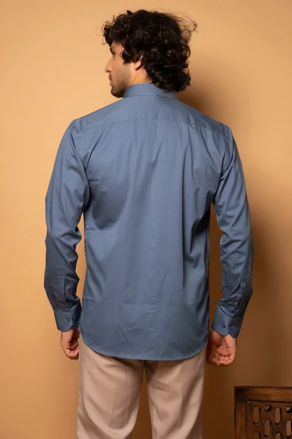 Steel_Blue_Cotton_Cutway_Collar_Full_Sleeves_Shirts_For_Men