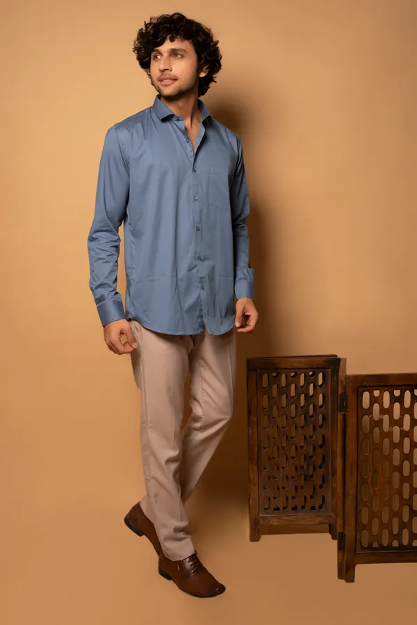 Steel_Blue_Cotton_Cutway_Collar_Full_Sleeves_Shirts_For_Men