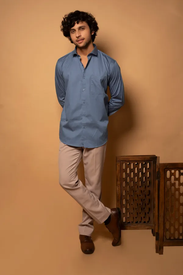 Steel_Blue_Cotton_Cutway_Collar_Full_Sleeves_Shirts_For_Men