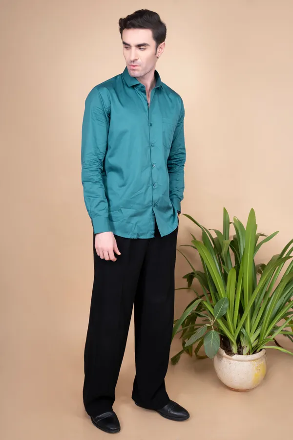 Dark_Teal_Cotton_Cutway_Collar_Full_Sleeves_Shirts_For_Men