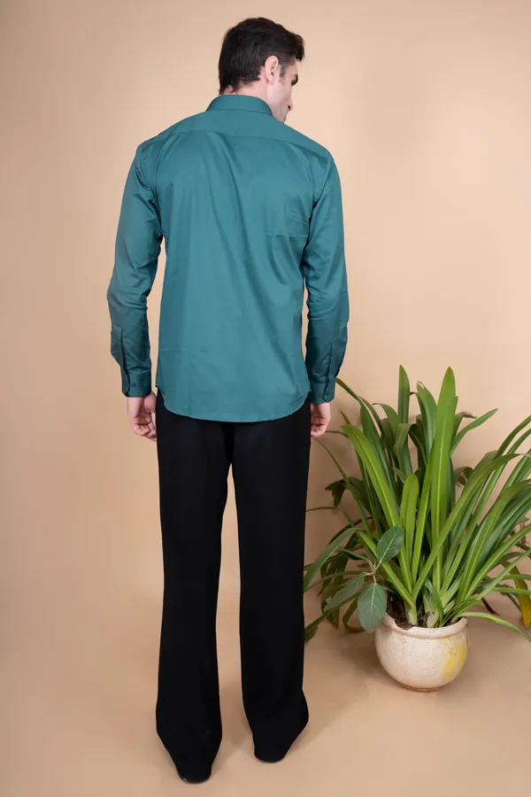 Dark_Teal_Cotton_Cutway_Collar_Full_Sleeves_Shirts_For_Men