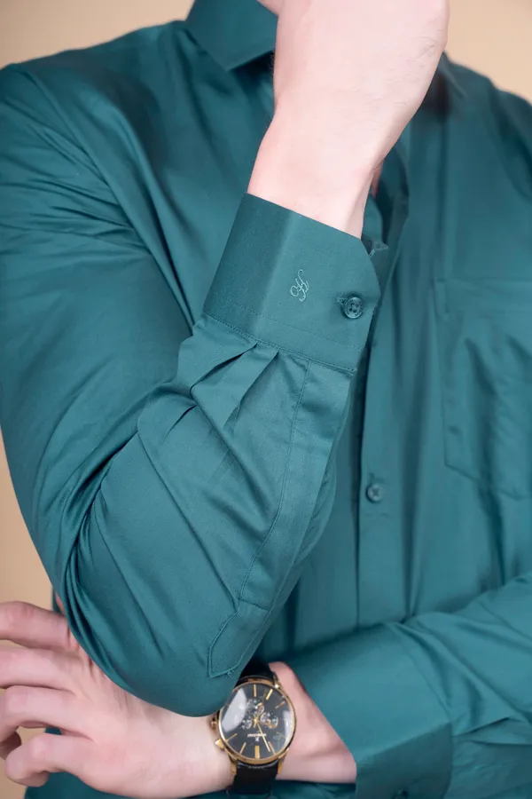 Dark_Teal_Cotton_Cutway_Collar_Full_Sleeves_Shirts_For_Men