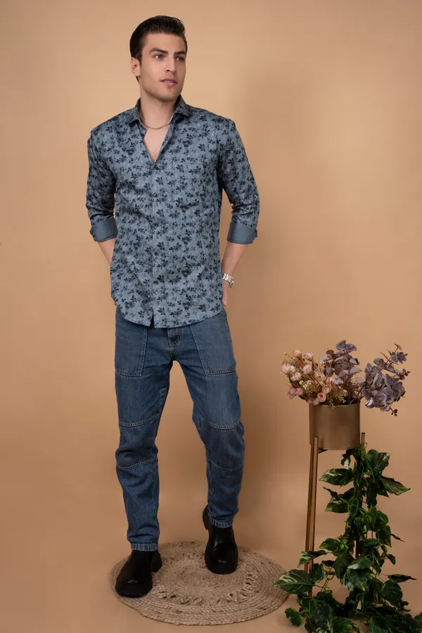 Blue_Giza_Cotton_Printed_Slim_Fit_Shirts_For_Men