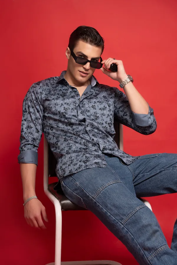 Blue_Giza_Cotton_Printed_Slim_Fit_Shirts_For_Men