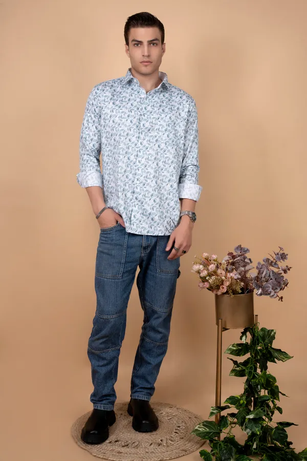 Blue_Giza_Cotton_Printed_Slim_Fit_Shirts_For_Men