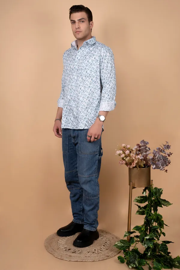 Blue_Giza_Cotton_Printed_Slim_Fit_Shirts_For_Men
