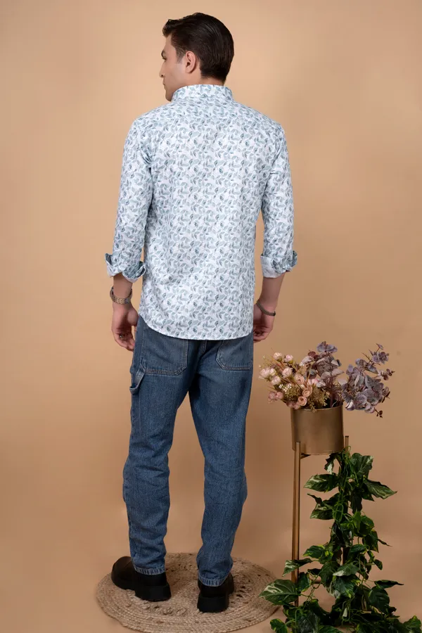 Blue_Giza_Cotton_Printed_Slim_Fit_Shirts_For_Men