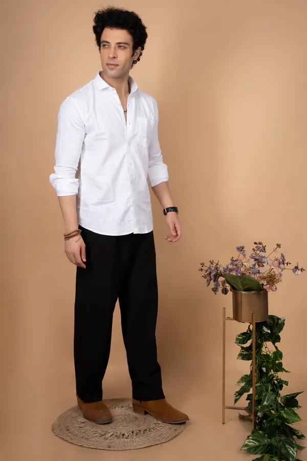 White_Luxury_Linen_Cutway_Collar_Full_Sleeves_Shirts_For_Men