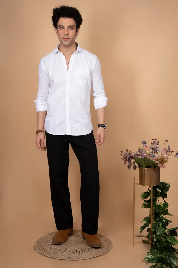 White_Luxury_Linen_Cutway_Collar_Full_Sleeves_Shirts_For_Men