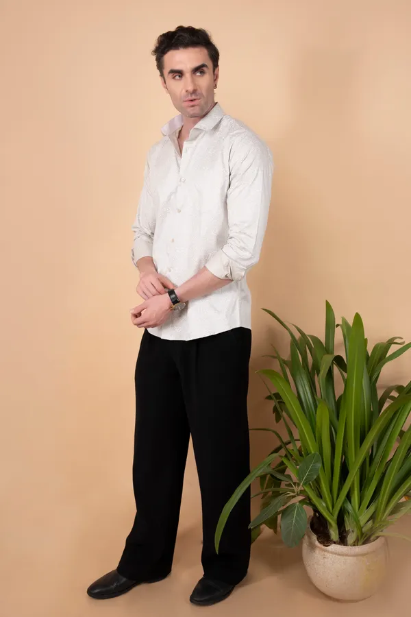 Beige_Giza_Cotton_Printed_Slim_Fit_Shirts_For_Men