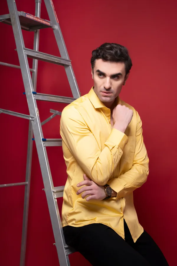 Yellow_Cotton_Cutway_Collar_Full_Sleeves_Shirts_For_Men