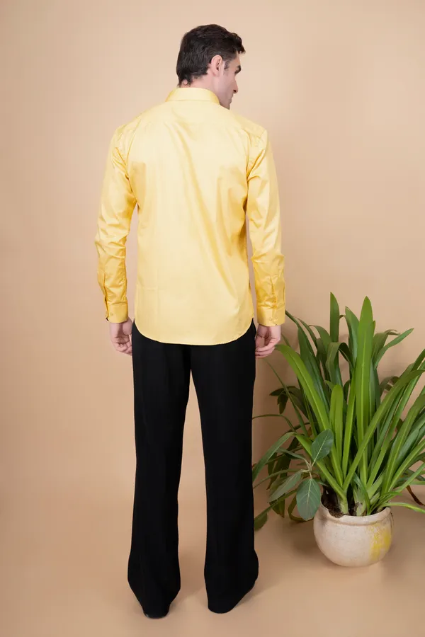 Yellow_Cotton_Cutway_Collar_Full_Sleeves_Shirts_For_Men