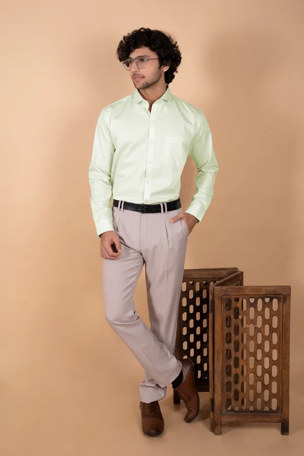 Light_Green_Cotton_Cutway_Collar_Full_Sleeves_Shirts_For_Men