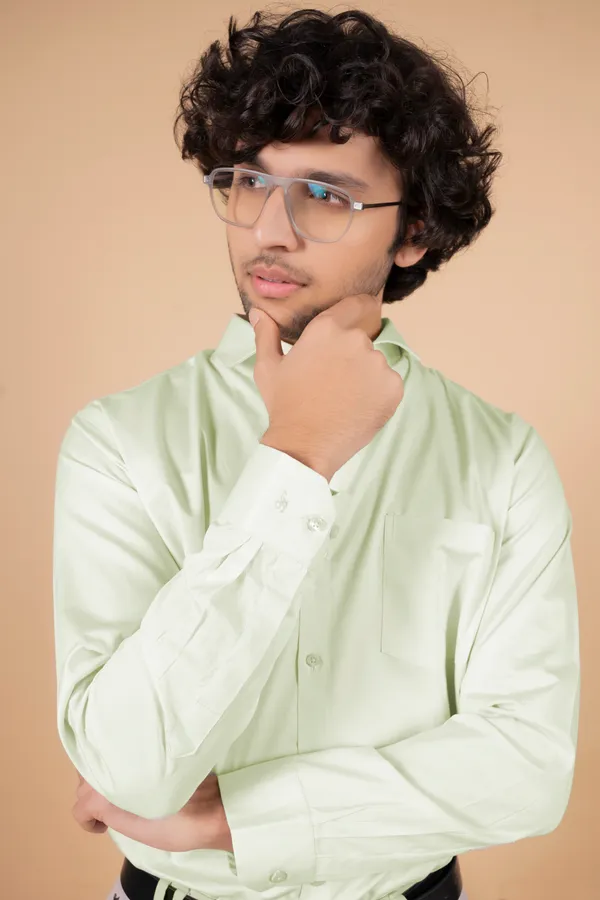 Light_Green_Cotton_Cutway_Collar_Full_Sleeves_Shirts_For_Men