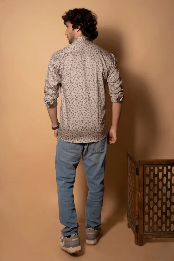 Brown_Giza_Cotton_Printed_Slim_Fit_Shirts_For_Men