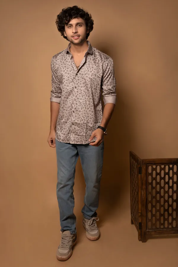 Brown_Giza_Cotton_Printed_Slim_Fit_Shirts_For_Men