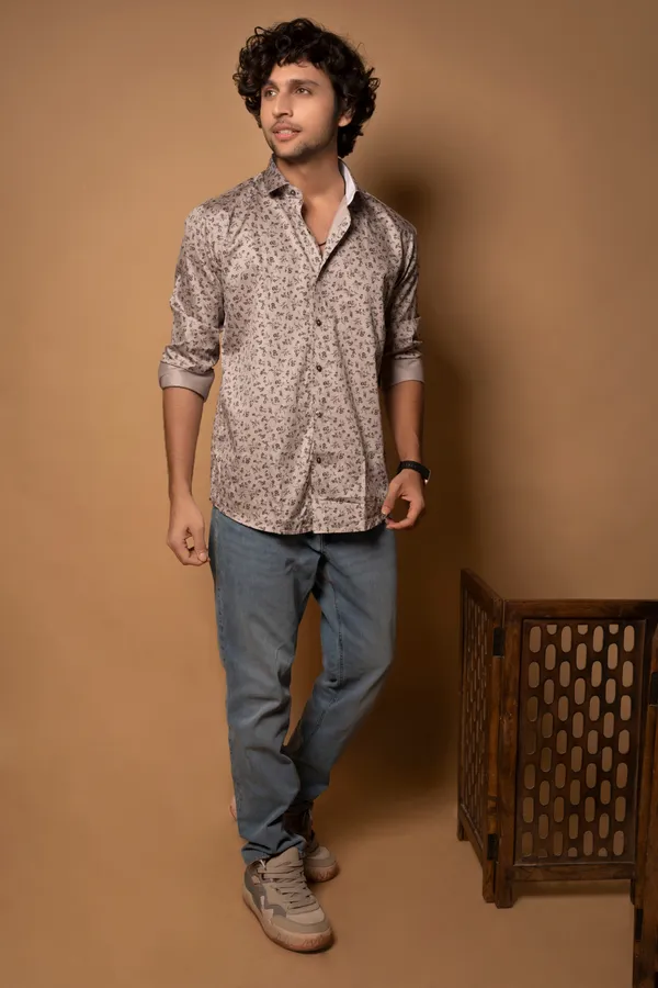 Brown_Giza_Cotton_Printed_Slim_Fit_Shirts_For_Men