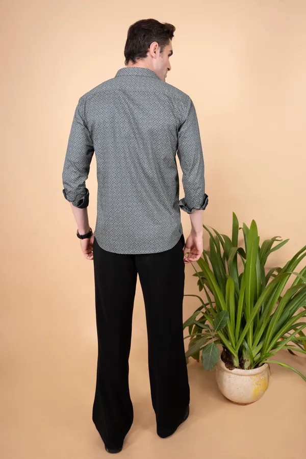 Bottle_Green_Giza_Cotton_Printed_Slim_Fit_Shirts_For_Men