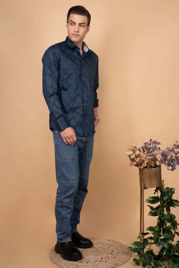 Navy_Blue_Giza_Cotton_Printed_Slim_Fit_Shirts_For_Men
