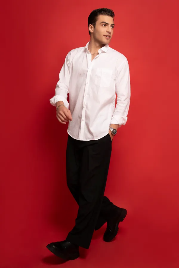 White_Premium_Cotton_Cutway_Collar_Full_Sleeves_Shirts_For_Men