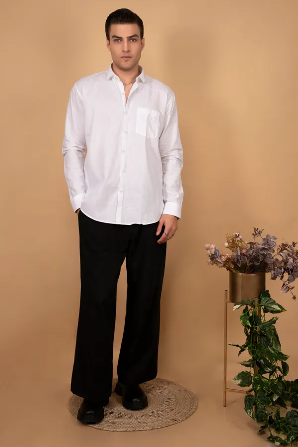 White_Premium_Cotton_Cutway_Collar_Full_Sleeves_Shirts_For_Men