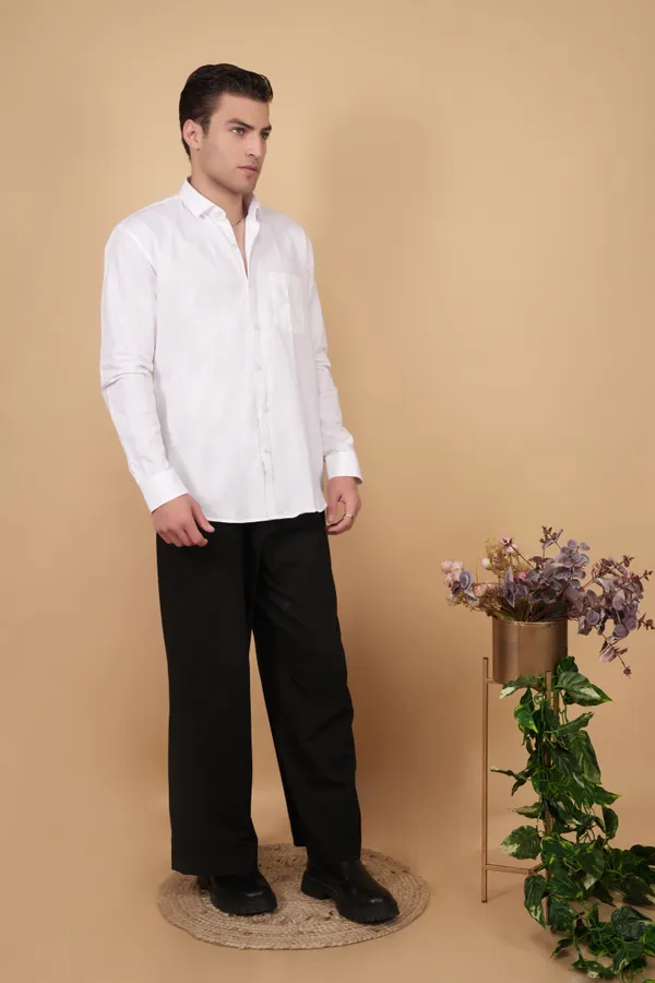 White_Premium_Cotton_Cutway_Collar_Full_Sleeves_Shirts_For_Men