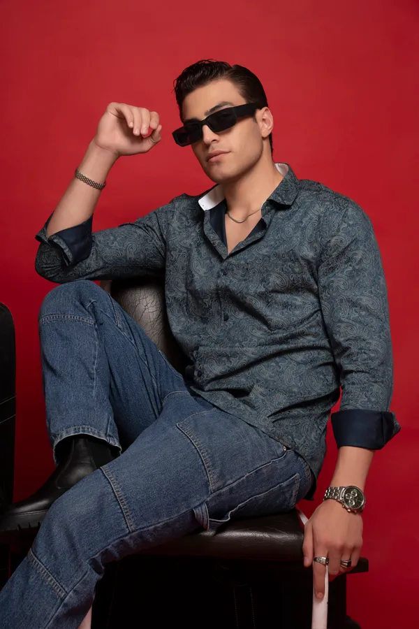 Dark_Teal_Giza_Cotton_Printed_Slim_Fit_Shirts_For_Men